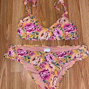 floral 2 piece bikini